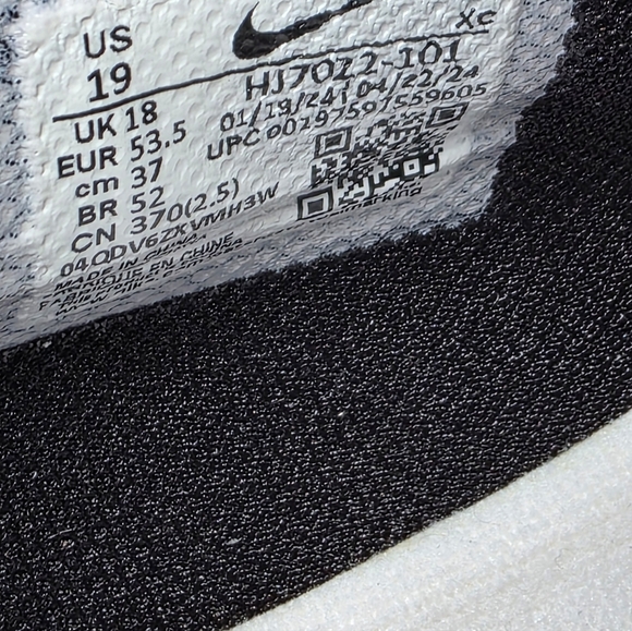 Nike Air Zoom GT Cut 3 Basketball Shoes White/Black HJ7022-101 Men Size 19 NWB - Picture 9 of 9